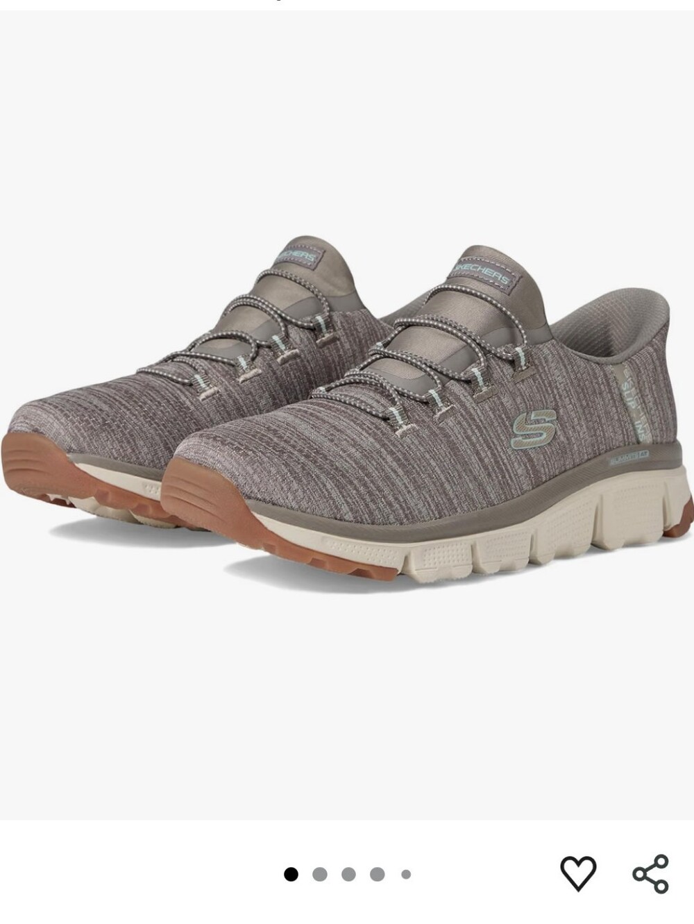Skechers Summits Gray Slip On Sneakers Womens 1 Bungee Memory Foam, Sz 8